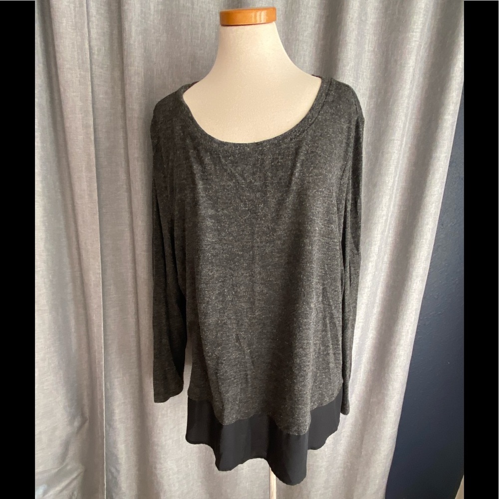 Old navy grey long sleeved shirt with black underlay